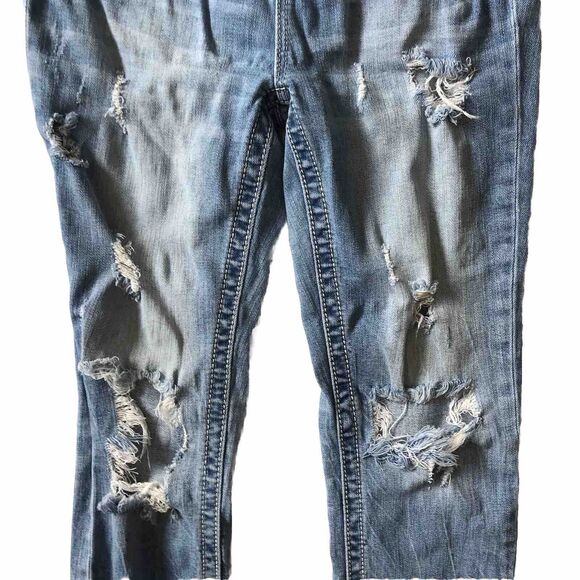 Miss Me Jeans Women 26 Destroyed HighRise Ankle Skinny Embellished Pockets 26x28 - Picture 3 of 13